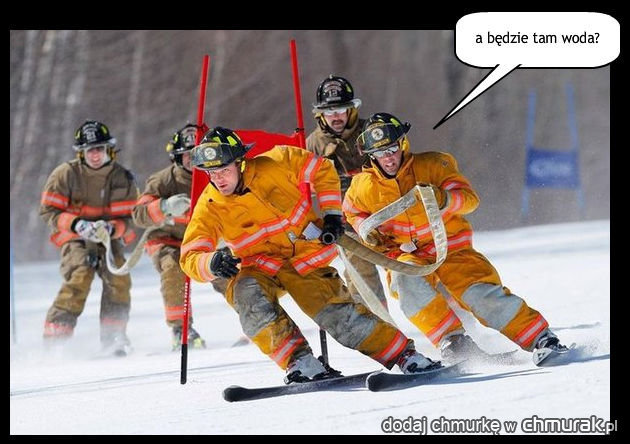 strażacy na nartach