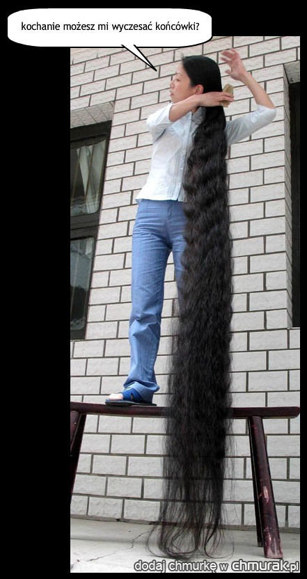 długie włosy