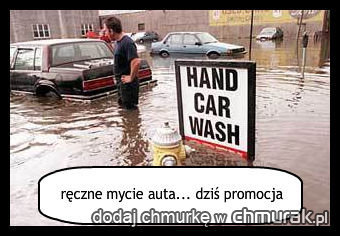 ręczne mycie auta... dziś promocja